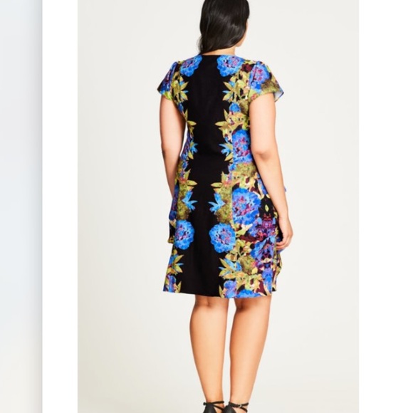 City chic tunic zip luxury dress- “peacock” color. Size XS/ 14W. NWT. - Picture 2 of 7